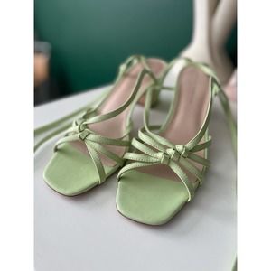 Loeffler Randall Libby Strap I Pistachio I Chunky Heel